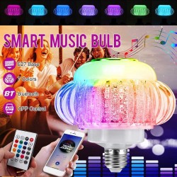 E27 - RGB LED bulb with wireless Bluetooth speaker - remote control - 110V-220V 6W