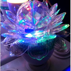 3W - E27 - crystal Led bulb - lotus flower