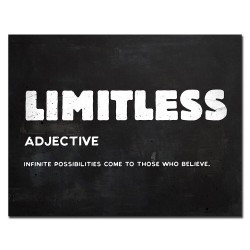 LIMITLESS - inspirational quote - wall poster - canvasPlaques & Signs