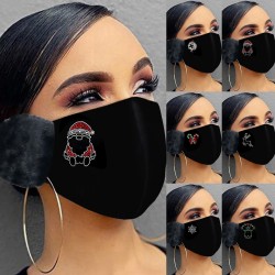 2 in 1 - face / mouth mask with earmuffs - Christmas printMouth masks