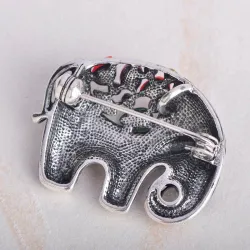 Thailand elephant with crystals - broochBrooches