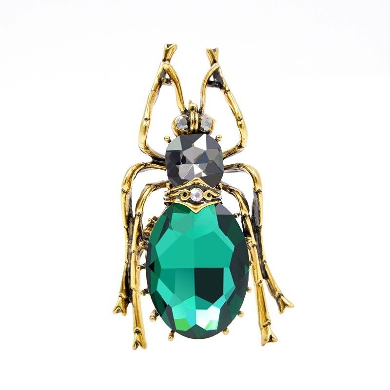 Green crystal beetle - broochBrooches