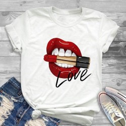 Red lips - bullet - Love - printed T-shirtBlouses & shirts