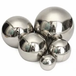 Silver decorative ball - mirror effect - stainless steelOffice