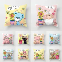 Bear - frog - monkey - cushion cover - cotton - 45 * 45cmCushion covers