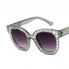 Retro square sunglasses - with crystals - UV400