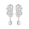 Crystal flowers - luxurious drop earringsEarrings