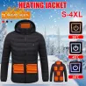 USB heated jacket with hood / zipper - down cotton - unisexJackets