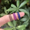 Elegant square ring with crystalsRings