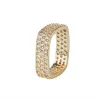 Elegant square ring with crystalsRings
