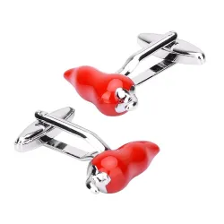 Cufflinks with red chili pepper - 2 piecesCufflinks