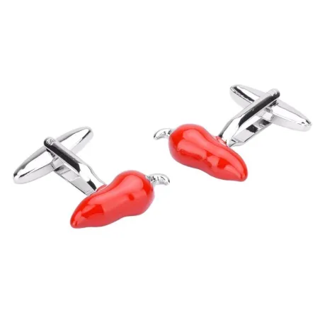 Cufflinks with red chili pepper - 2 piecesCufflinks