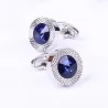 Round blue crystal cufflinks - 2 piecesCufflinks