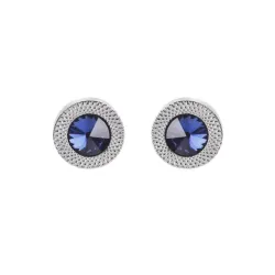 Round blue crystal cufflinks - 2 piecesCufflinks