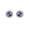 Round blue crystal cufflinks - 2 piecesCufflinks