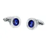 Round blue crystal cufflinks - 2 piecesCufflinks
