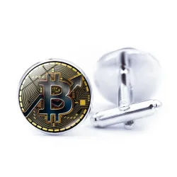 Cryptocurrency - round cufflinks - 2 piecesCufflinks