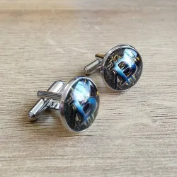 Cryptocurrency - round cufflinks - 2 piecesCufflinks