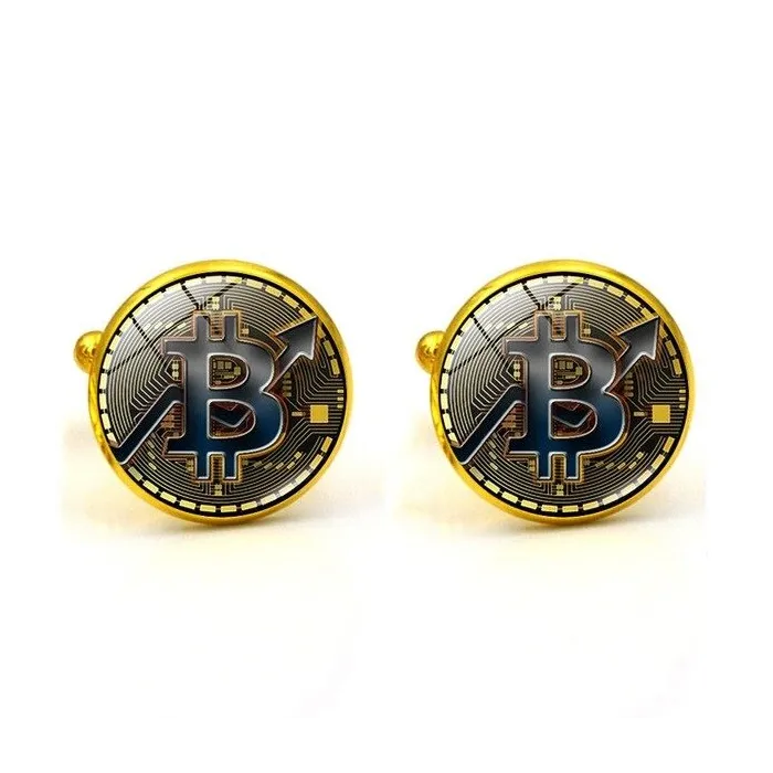 Cryptocurrency - round cufflinks - 2 piecesCufflinks