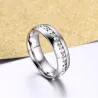 Elegant ring with crystals - stainless steelRings
