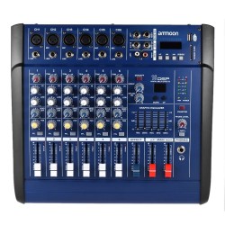 48V - 150W amplifier - 6 channels - audio mixer console - with Phantom power - USB / SDAmplifiers
