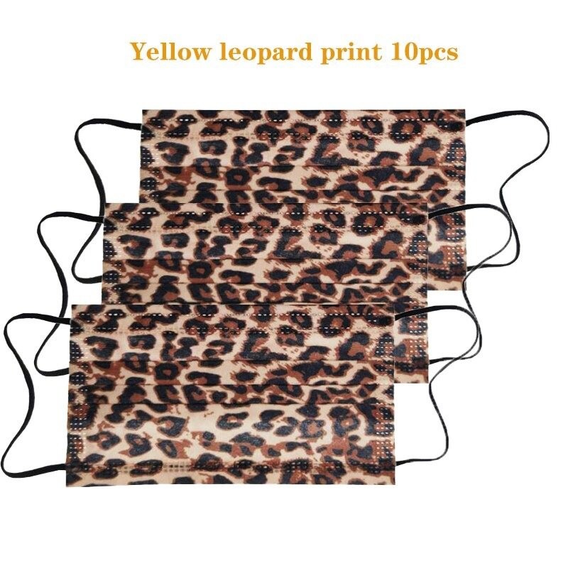 Mouth / face protective masks - disposable - 3-layer - leopard print - 10 - 50 - 100 piecesMouth masks