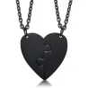 Heart pendant with necklace - custom made engraved name - 2 piecesNecklaces