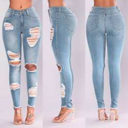 Ripped denim jeans - stretchable - slim - skinny pantsPants