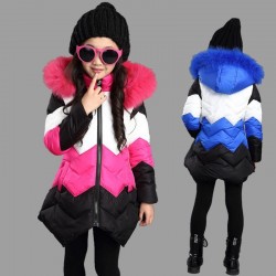 Warm down jacket - with detachable fur hood