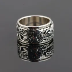 Ancient Chinese dragon ring - 925 sterling silverRings