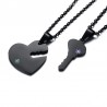 Heart & key - with crystals - necklace - unisex - for him & herNecklaces