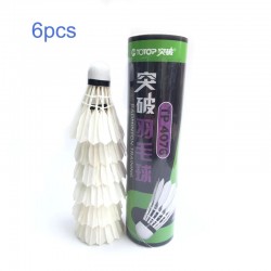 Badminton shuttlecock - white goose feather - with a storage tube - 6 - 12 piecesBadminton