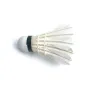 Badminton shuttlecocks - white / black goose feather - 6 - 12 piecesBadminton