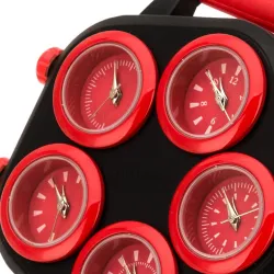Fashionable sports watch - five time zone - large dial - silicone strapWatches