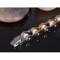Bicycle chain bracelet - gold & silver - stainless steelBracelets
