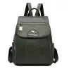 Leather backpack - with hand strap / zippersBackpacks
