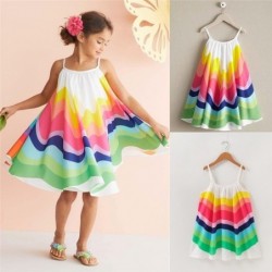 Rainbow sleeveless dress - with spaghetti straps