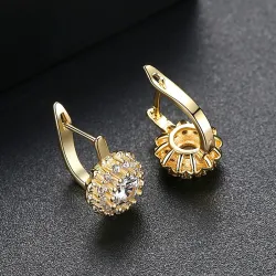 Crystal earrings - flower shapeEarrings