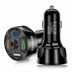 Car phone charger - quick charge 3.0 - 18W - with 2 - 3 - 4 USB ports