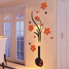 3D vase with flower tree - wall sticker - decal - removableWall stickers