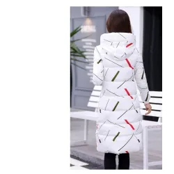 Warm / long down winter jacket with hood and zipperJackets