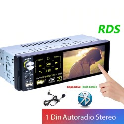 Car radio - 1 Din - RDS - microphone - USB - MP3 - MP5 - TF - ISO - in-dash multimedia player