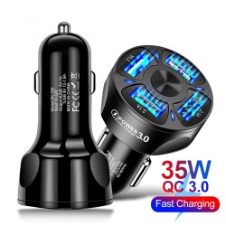 3 / 4 / 5 ports USB car phone charger - quick charge QC3.0