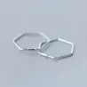 Pentagon earrings - geometric hyperbole - 925 sterling silverEarrings