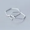 Pentagon earrings - geometric hyperbole - 925 sterling silverEarrings