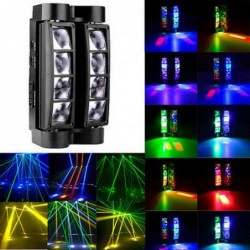 Spider beam stage light - portable - moving head - LED - RGBW - 8x 10W