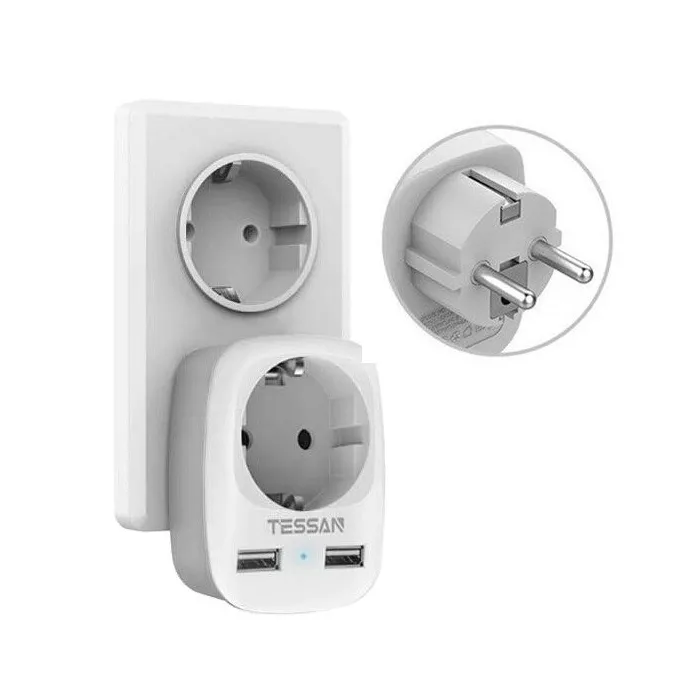 EU plug - wall socket - with dual / triple USB portsLighting fittings