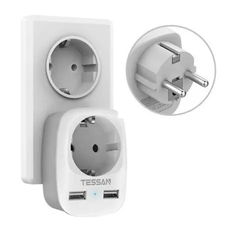 EU plug - wall socket - with dual / triple USB portsLighting fittings
