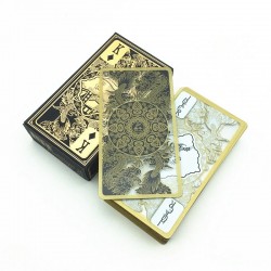 Poker playing cards - gold tinted dragon - transparent - waterproofPuzzles & Games