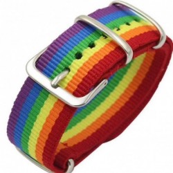 Rainbow bracelet - with buckle - nylon - unisexBracelets
